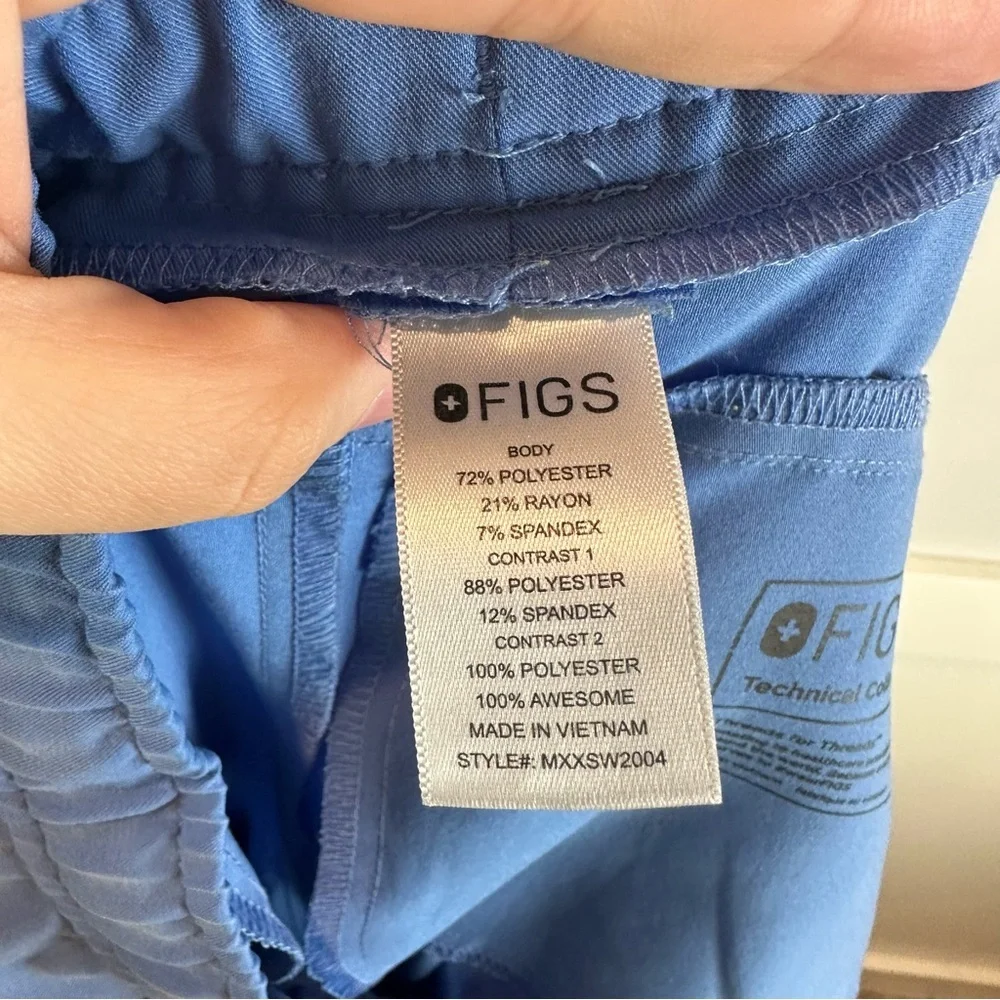 Figs Men’s Blue Tansen Jogger Medical Nursing Scrub Pants Size Medium